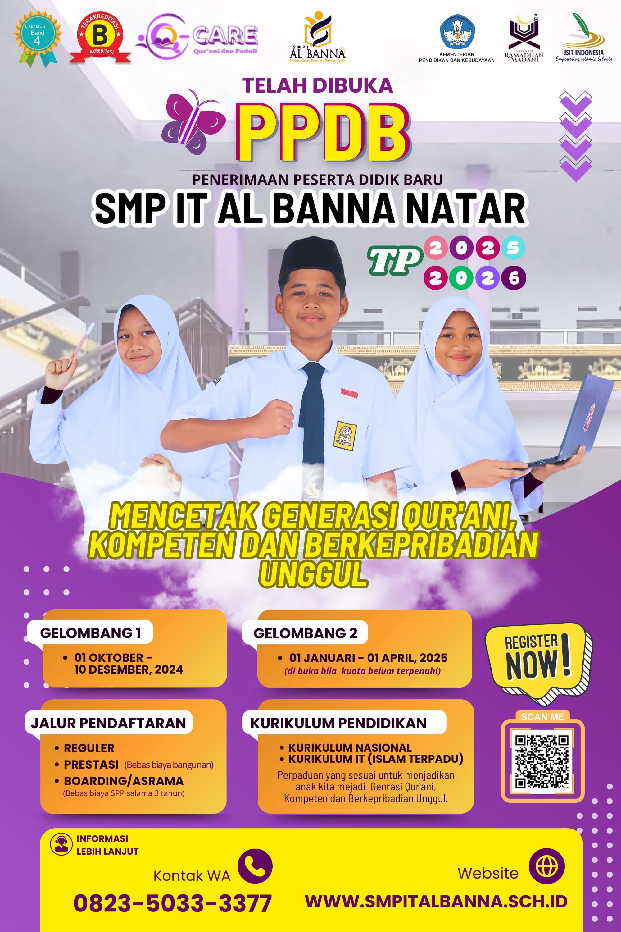 Sosialisasi SPMB: Peluang Beasiswa Prestasi Bebas Biaya Gedung & Boarding Bebas SPP